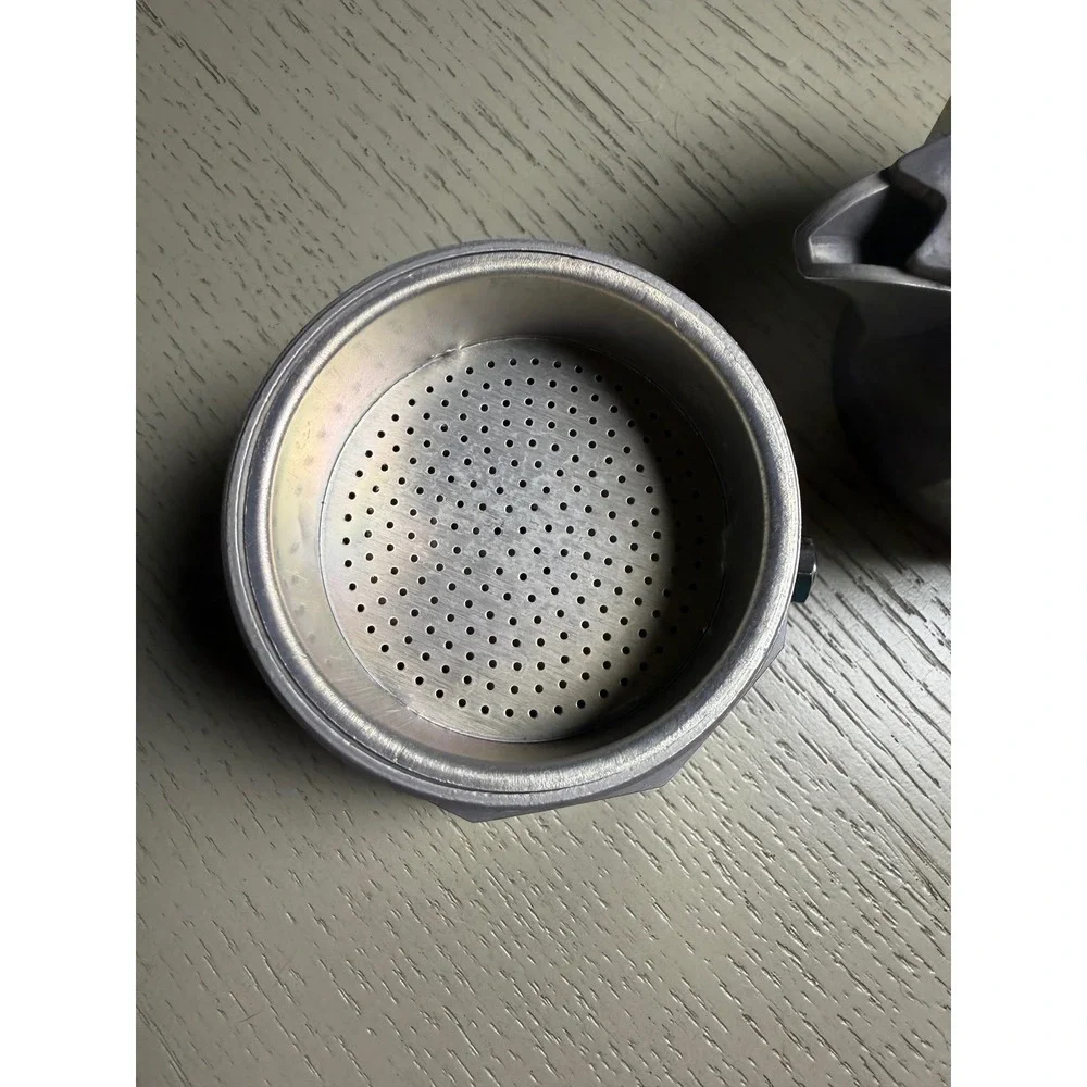 Primula Aluminum Stovetop Espresso Maker 1 Cup Mini Moka Pot Silver Black Handle